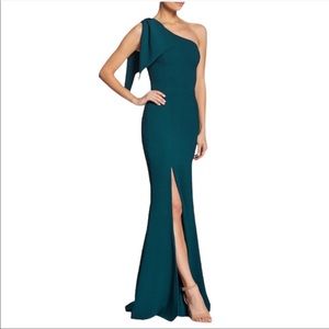 Dress the Population gown size medium, pine green dress. NWT